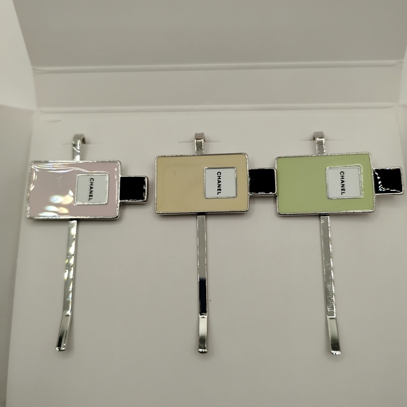 CHANEL Accessories - 🆕Chanel Pastel Bottle Shape Hair Pins/Clips
